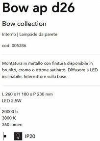 Aplica de perete LED Bow ap d26 crom