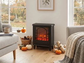 Decorație LED semineu COZY WARM 40x35 cm, negru