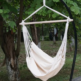 Scaun balansoar suspendabil, alb bej, LINDO NEW