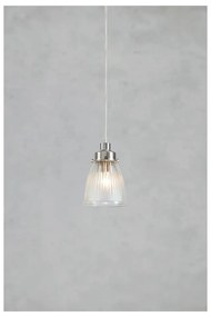 Lustră argintie cu abajur din sticlă ø 11 cm Bellis – Markslöjd