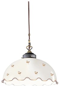 Kolarz 731.32.162 - lustră suspendată pe cablu NONNA 1xE27/75W/230V, diametru 36 cm, design floral, aur roz