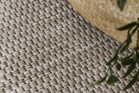 Covor sisal Floorlux 20195 argintiu  si negru