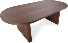 Masă de dining cu aspect de lemn de nuc 100x200 cm Blair – MOME
