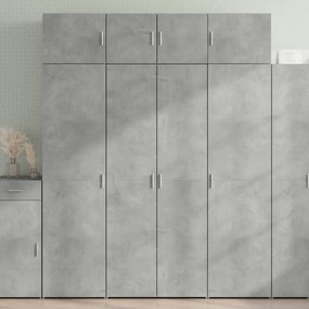 vidaXL Dulap înalt, gri beton, 80x42,5x185 cm, lemn prelucrat