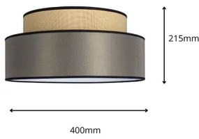 Plafonieră GRACE 1xE27/60W/230V bej/maro