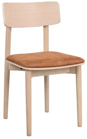 Scaune de dining maro coniac/natural 2 buc. din imitație de piele Wolcott – Rowico