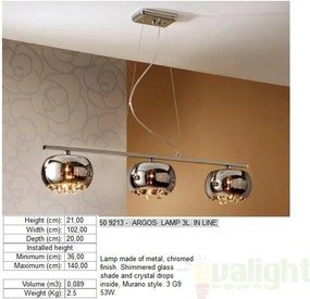 Lustra,Pendul inaltime reglabila, Argos 509213