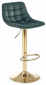 Scaun tip bar Harriet (Verde închis + Auriu). Promo -7%. 1049374