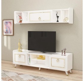 Mobilier living Naleta 2 (alb + auriu) . 1095674