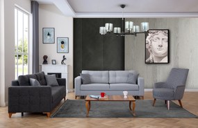 Set canapea extensibila de 210cm si fotoliu alya