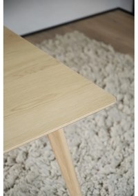 Masă de dining extensibilă cu blat cu aspect de lemn de frasin 190x90 cm Yumi - Rowico