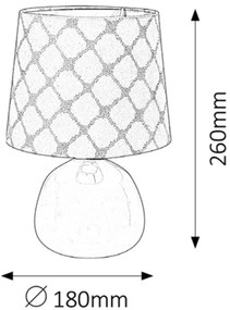 Rabalux 4380 - Lampă de masă ELLE E14/40W