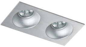 Spot incastrat tavan/plafon stil modern Hugo 2 aluminiu