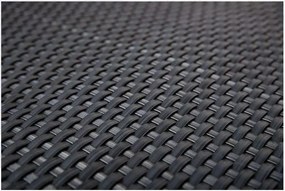 Paravan de balcon din Polyrattan 0,9x3m 1300g/m2 antracit