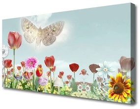 Tablou pe panza canvas Flori Natura Multi