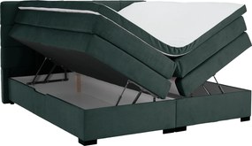 Pat boxspring, 200x200, verde, APRIL