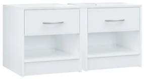 Casaria Set de noptiere BIANCA, 2 bucăți, 41x39x28 cm, alb