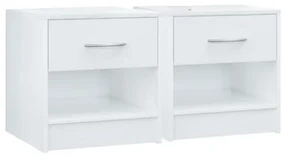 Casaria Set de noptiere BIANCA, 2 bucăți, 41x39x28 cm, alb