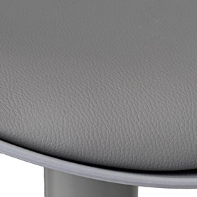 Scaune de bar gri cu înălțime ajustabilă 2 buc. din imitație de piele (înălțime șezut 56,5 cm) – Casa Selección
