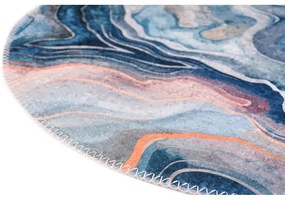 Covor albastru-roz lavabil rotund ø 100 cm Colors of Joy – Vitaus