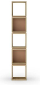 Bibliotecă cărămizie/în culoare naturală cu aspect de lemn de stejar 32x167 cm Lofty – Marckeric