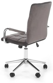 Scaun de birou Gonzo 4 Velvet Gri – H105 cm