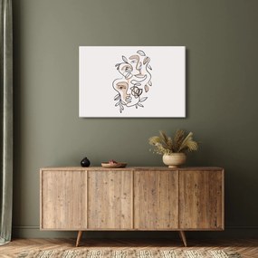 Tablou - Line art facials (90x60 cm)