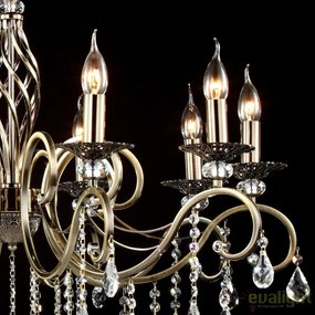 Candelabru elegant design clasic cu 6 brate Grace bronz MYRC247-PL-06-R
