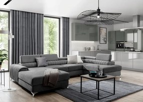 Colțar lemn masiv Formă U Extensibil Levi 347x202cm