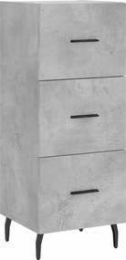 vidaXL Servantă, gri beton, 34,5x34x90 cm, lemn compozit