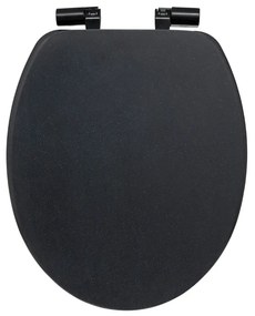 Capac toaleta Onyx Black, universal, MDF,  37.5 x 50 x H5.2 cm