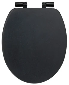 Capac toaleta Onyx Black, universal, MDF,  37.5 x 50 x H5.2 cm