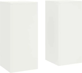 vidaXL Suport pentru plante 2 pcs Alb 24 x 24 x 55 cm Oțel