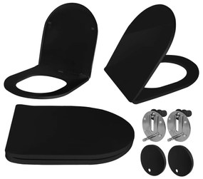 Capac WC CARLO FLAT UF BLACK MATT