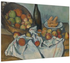 Tablou pe sticlă - Paul Cezanne, The Basket of Apples, reproducere (70x50 cm)