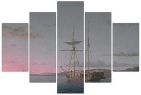 Tablou - Fitz Henry Lane, Lumber Schooners at Evening on Penobscot Bay, reproducere (150x105 cm)