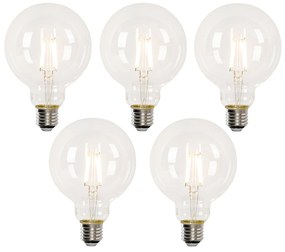Set de 5 becuri LED inteligente E27 G95 4.5W 470lm 2700-6500K
