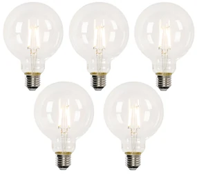 Set de 5 becuri LED inteligente E27 G95 4.5W 470lm 2700-6500K
