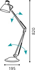 Eglo 82939 - Lampa de masa TIME 1xE27/60W/230V