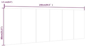 Tablie pat de perete, stejar afumat 240x1,5x80 cm lemn compozit 1, Stejar afumat