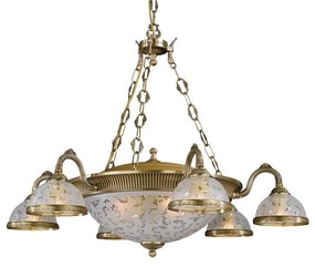 Candelabru design clasic din alama si sticla 6202