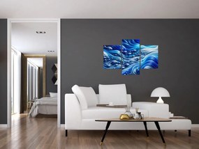 Tablou – Pești în valuri (90x60 cm)