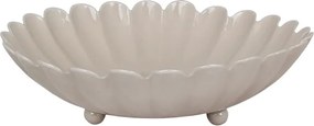 Bol decorativ vintage din metal, bej „Ingrid”