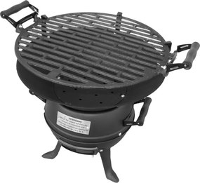 Gratar din fonta Master Grill MG630, 35,5cm, Reglare inaltime, Negru