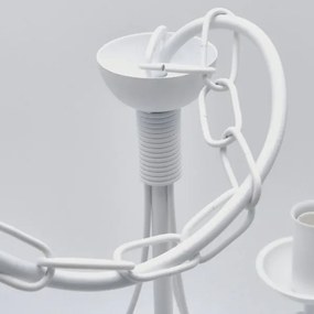 Lustră pe lanț DONATO 5xE14/40W/230V alb