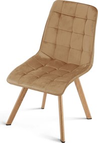 Scaun de dining CIEZA VELVET, maro
