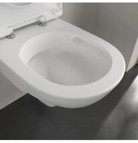 Set vas WC rimless suspendat, Villeroy&amp;Boch O.novo, DirectFlush, cu capac inchidere lenta, 36x49cm, 5688HR