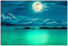 Tablou - Luna plină deasupra apei (90x60 cm)