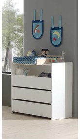 Comodă pentru copii Vipack Kiddy, alb