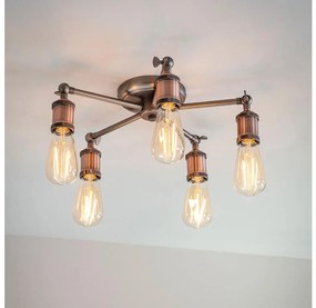 Endon 76336 - Corp de iluminat cu spoturi HAL 5xE27/40W/230V crom mat/cupru